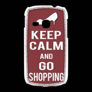 Coque Samsung Galaxy Young Keep Calm Go Shopping Brique
