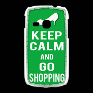 Coque Samsung Galaxy Young Keep Calm Go Shopping Vert