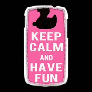 Coque Samsung Galaxy Young Keep Calm Have fun Rose