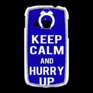 Coque Samsung Galaxy Young Keep Calm Hurry up Bleu