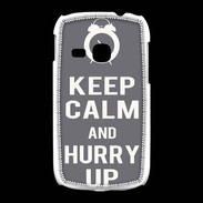 Coque Samsung Galaxy Young Keep Calm Hurry up Gris