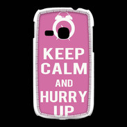 Coque Samsung Galaxy Young Keep Calm Hurry up Rose