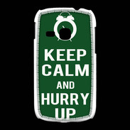 Coque Samsung Galaxy Young Keep Calm Hurry up Vert