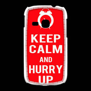Coque Samsung Galaxy Young Keep Calm Hurry up Rouge