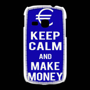 Coque Samsung Galaxy Young Keep Calm Make money Bleu