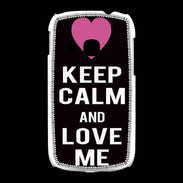 Coque Samsung Galaxy Young Keep Calm Love Noir