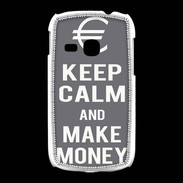 Coque Samsung Galaxy Young Keep Calm Make money Gris
