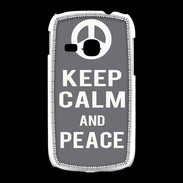 Coque Samsung Galaxy Young Keep Calm Peace Gris