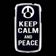 Coque Samsung Galaxy Young Keep Calm Peace Noir