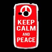 Coque Samsung Galaxy Young Keep Calm Peace Rouge