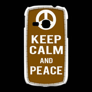 Coque Samsung Galaxy Young Keep Calm Peace Marron