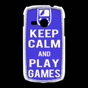 Coque Samsung Galaxy Young Keep Calm Play games Bleu