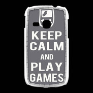Coque Samsung Galaxy Young Keep Calm Play games Gris