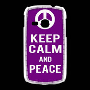 Coque Samsung Galaxy Young Keep Calm Peace Violet