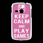 Coque Samsung Galaxy Young Keep Calm Play games Rose