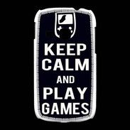 Coque Samsung Galaxy Young Keep Calm Play games Noir