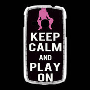 Coque Samsung Galaxy Young Keep Calm Play on Noir