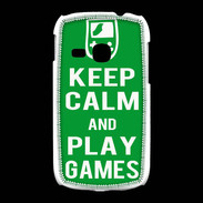 Coque Samsung Galaxy Young Keep Calm Play games Vert