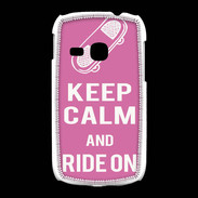 Coque Samsung Galaxy Young Keep Calm Ride on Rose