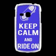 Coque Samsung Galaxy Young Keep Calm Ride on Bleu