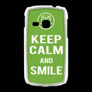 Coque Samsung Galaxy Young Keep Calm Smile Vert