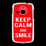 Coque Samsung Galaxy Young Keep Calm Smile Rouge