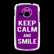 Coque Samsung Galaxy Young Keep Calm Smile Violet