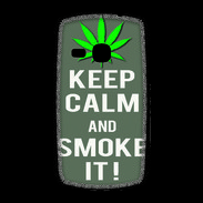 Coque Samsung Galaxy Young Keep Calm Smoke it Gris