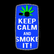 Coque Samsung Galaxy Young Keep Calm Smoke it Bleu