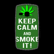 Coque Samsung Galaxy Young Keep Calm Smoke it Kaki