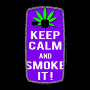 Coque Samsung Galaxy Young Keep Calm Smoke it Violet