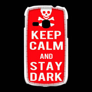 Coque Samsung Galaxy Young Keep Calm Stay dark Rouge