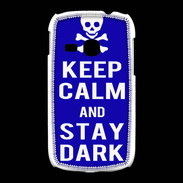 Coque Samsung Galaxy Young Keep Calm Stay dark Bleu