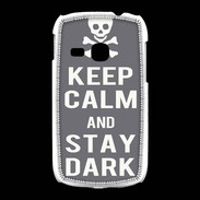 Coque Samsung Galaxy Young Keep Calm Stay dark Gris