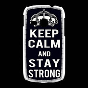 Coque Samsung Galaxy Young Keep Calm Stay strong Noir