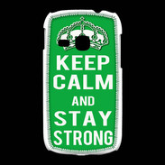 Coque Samsung Galaxy Young Keep Calm Stay strong Vert