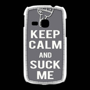 Coque Samsung Galaxy Young Keep Calm Suck me Gris
