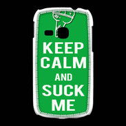 Coque Samsung Galaxy Young Keep Calm Suck me Vert