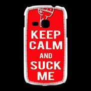 Coque Samsung Galaxy Young Keep Calm Suck me Rouge