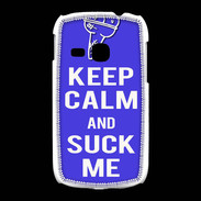 Coque Samsung Galaxy Young Keep Calm Suck me Bleu