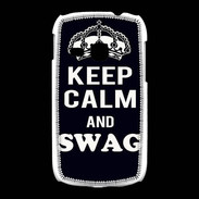 Coque Samsung Galaxy Young Keep Calm Swag Noir