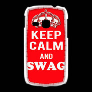 Coque Samsung Galaxy Young Keep Calm Swag Rouge