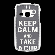 Coque Samsung Galaxy Young Keep Calm Take a cup Gris