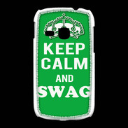 Coque Samsung Galaxy Young Keep Calm Swag Vert