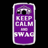 Coque Samsung Galaxy Young Keep Calm Swag Violet