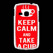 Coque Samsung Galaxy Young Keep Calm Take a cup Rouge