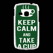 Coque Samsung Galaxy Young Keep Calm Take a cup Vert