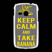 Coque Samsung Galaxy Young Keep Calm Take Banana Gris