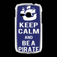 Coque Samsung Galaxy Young Keep Calm Be a Pirate Bleu