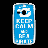 Coque Samsung Galaxy Young Keep Calm Be a Pirate Cyan